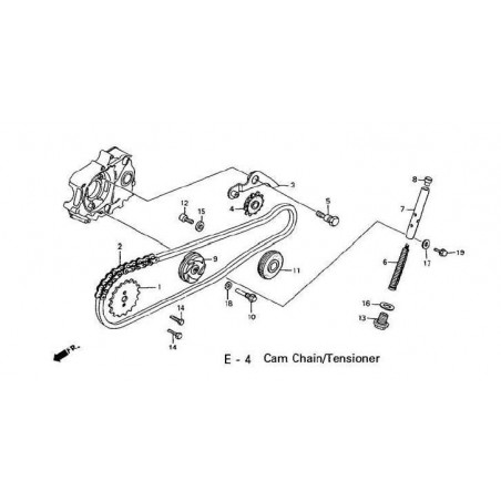 image: SPRING, CAM CHAIN TENSIONER see item 6