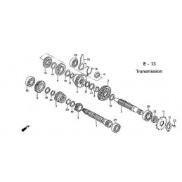 image: GEAR, MAINSHAFT SECOND (17T) see item 7