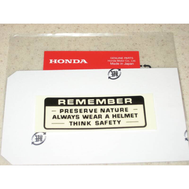 Honda ST 50 Dax sticker emblem frame NOS label frame