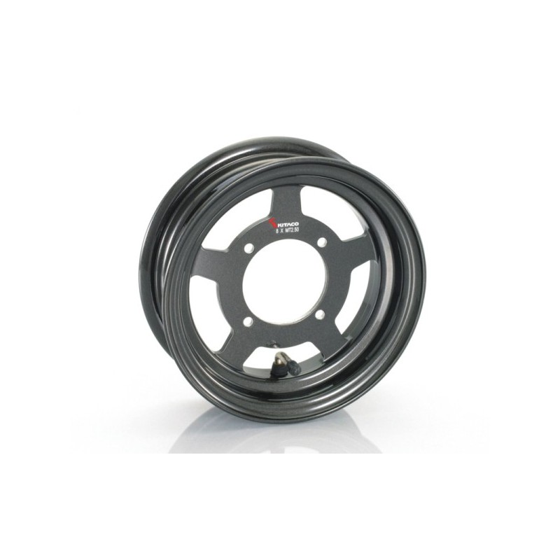 image: Kitaco 5 spoke black 8x2.5 tubeless wheel
