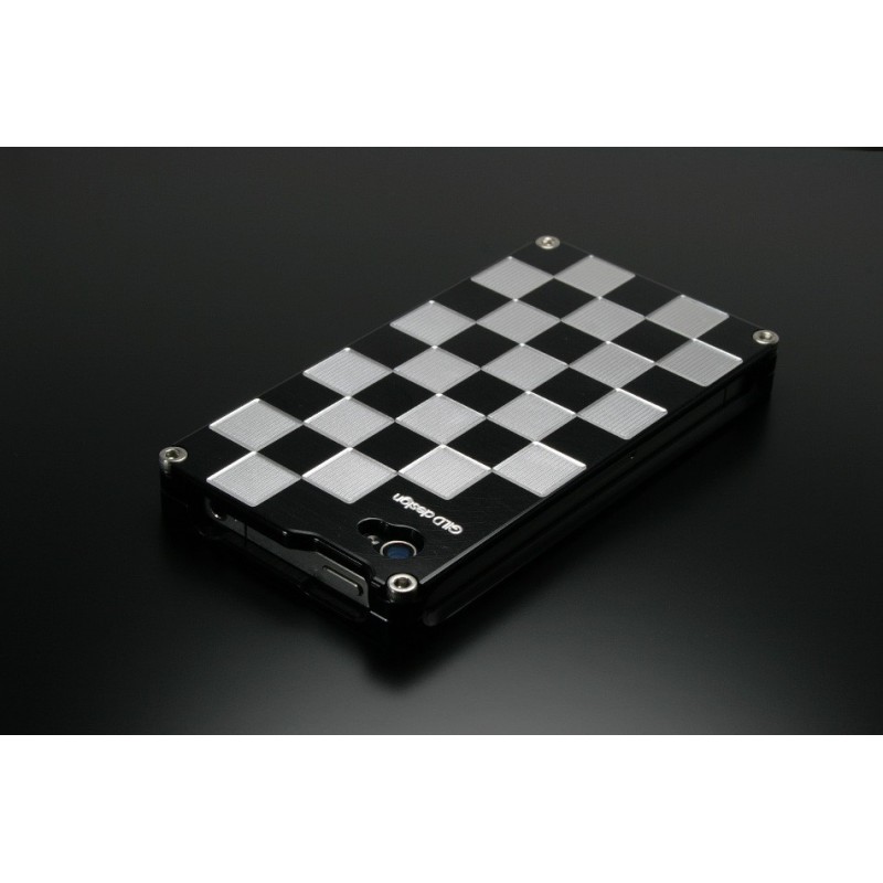 image: Iphone 4/4S cover chequered black and white