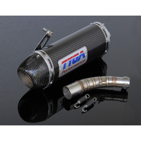 image: Exhaust set slip on, oval carbon silencer with cap, Honda MSX125